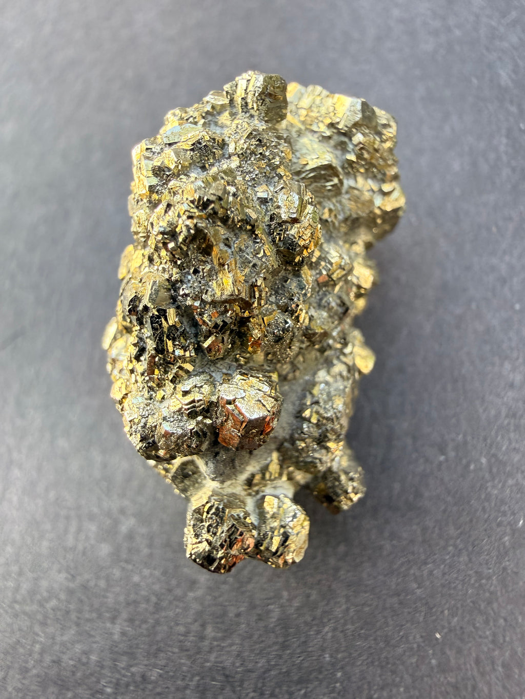 Pyrite cluster, alternate angle, high density crystal texture